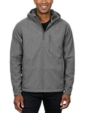 Kirkland Signature Men's S Gray Hooded Windbreaker Jacket  K1053